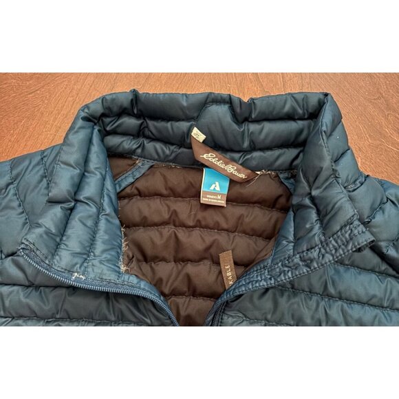 Eddie Bauer EB800 First Ascent Goose Down Packable Puffer Vest Turquoise Medium - Picture 6 of 16